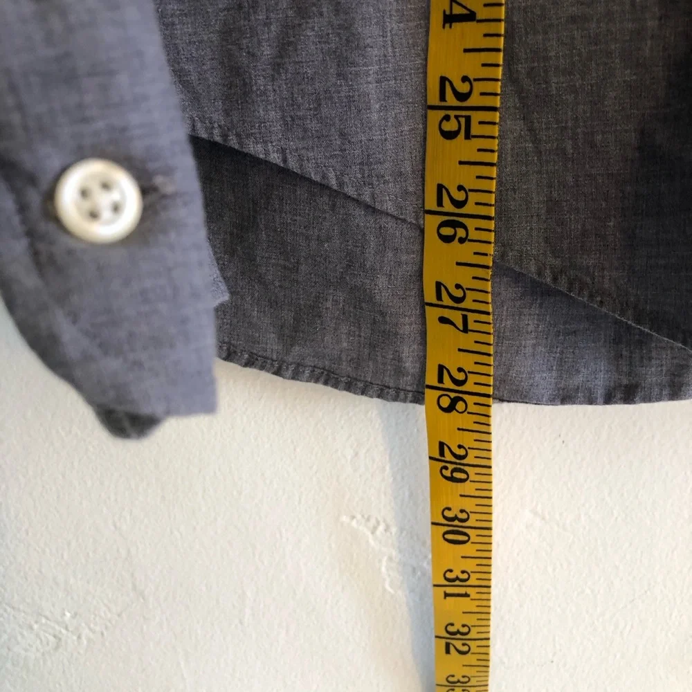 J.CREW JEANS SLIM UNTUCKED SPORT SHIRT BLUE DENIM BUTTON DOWN MENS SMALL